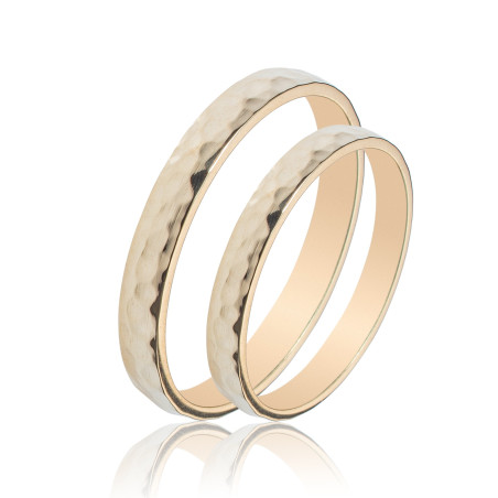 Maschio Femmina χρυσες Βερες Γαμου 14 Καρατίων μεμονωμένο τεμάχιο