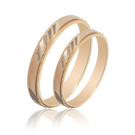 Maschio Femmina χρυσες Βερες Γαμου 14 Καρατίων μεμονωμένο τεμάχιο