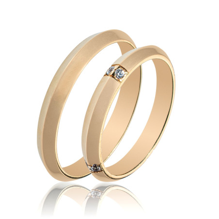 Maschio Femmina χρυσες Βερες Γαμου 14 Καρατίων μεμονωμένο τεμάχιο