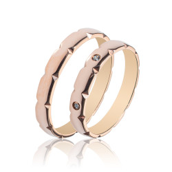 Maschio Femmina χρυσες Βερες Γαμου 14 Καρατίων μεμονωμένο τεμάχιο