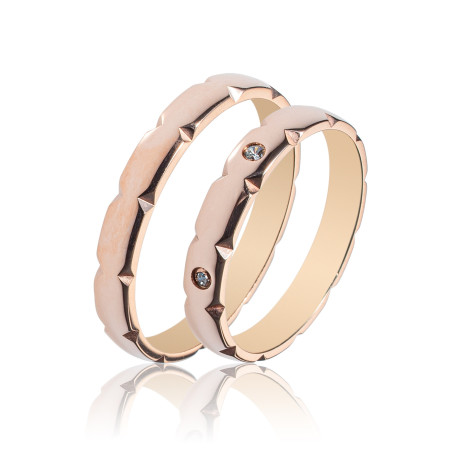 Maschio Femmina χρυσες Βερες Γαμου 14 Καρατίων μεμονωμένο τεμάχιο