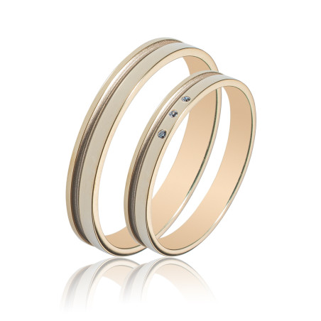 Maschio Femmina χρυσες Βερες Γαμου 14 Καρατίων μεμονωμένο τεμάχιο