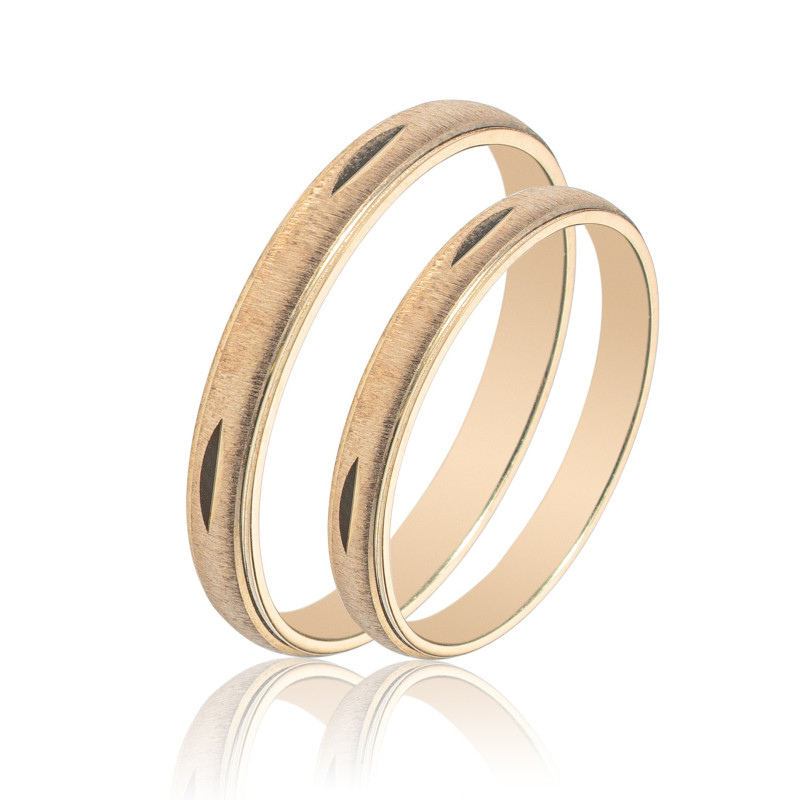 Maschio Femmina χρυσες Βερες Γαμου 14 Καρατίων μεμονωμένο τεμάχιο