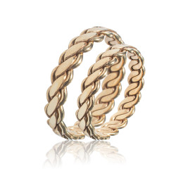 Maschio Femmina χρυσες Βερες Γαμου 14 Καρατίων μεμονωμένο τεμάχιο