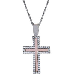 Λευκοχρυσος Σταυρός για Κοριτσι 14 Καρατίων 