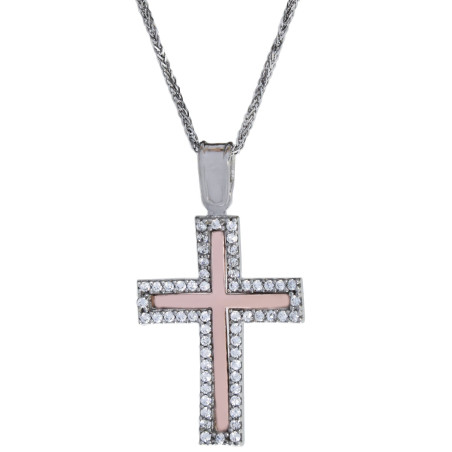 Λευκοχρυσος Σταυρός για Κοριτσι 14 Καρατίων 