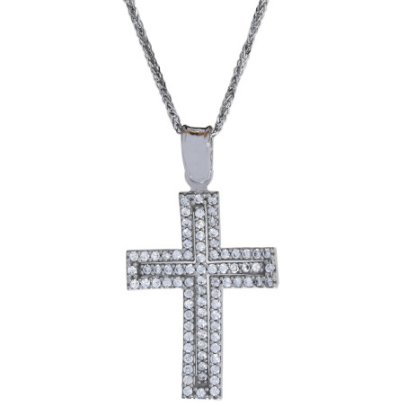 Λευκοχρυσος Σταυρός για Κοριτσι 14 Καρατίων 