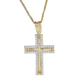 Χρυσός Σταυρός για Κοριτσι 14 Καρατίων 