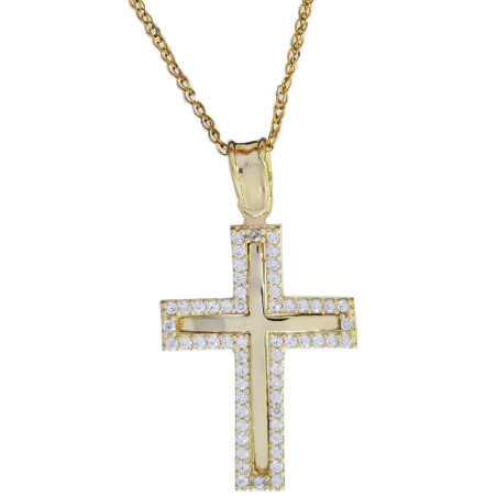 Χρυσός Σταυρός για Κοριτσι 14 Καρατίων 