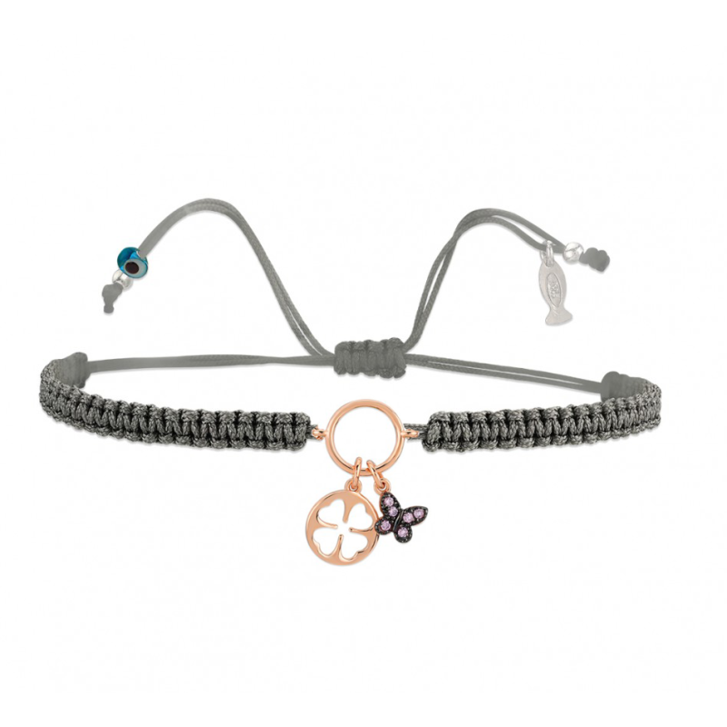 Ασημενιο Γυναικειος Βραχιολι μακραμέ 925