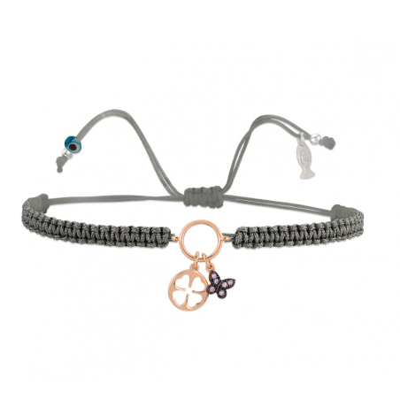 Ασημενιο Γυναικειος Βραχιολι μακραμέ 925