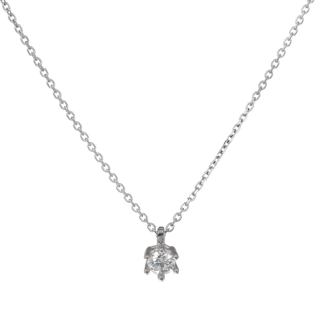 Κολιέ Χρυσο 14 καρατίων μονοπετρο