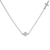 Κολιέ λευκοχρυσο 14 καρατίων με σταυρουδακι