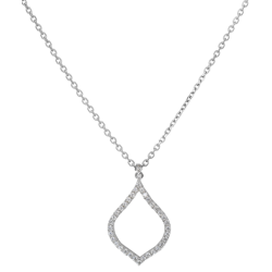 Κολιέ λευκοχρυσο 9 καρατίων με ζιρκον