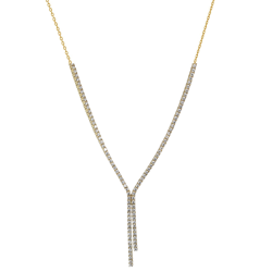 Κολιέ  χρυσό 14 καρατίων με ζιρκον