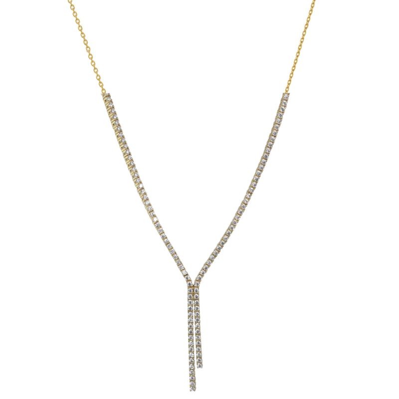 Κολιέ  χρυσό 14 καρατίων με ζιρκον