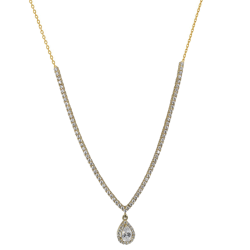 Κολιέ  χρυσό 14 καρατίων με ζιρκον