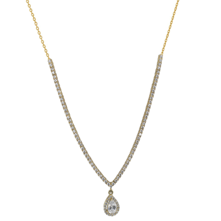 Κολιέ  χρυσό 14 καρατίων με ζιρκον