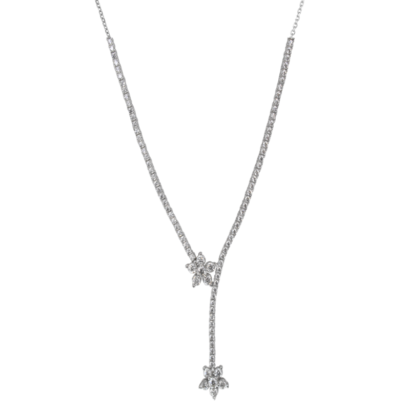 Κολιέ Λευκοχρυσό 14 καρατίων Ζιρκον