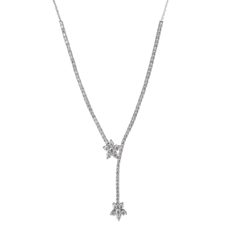 Κολιέ Λευκοχρυσό 14 καρατίων Ζιρκον