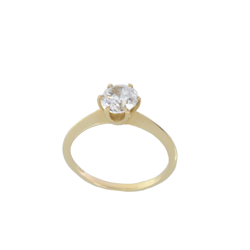 Μονόπετρο 14Κ χρυσο με Ζιρκόν