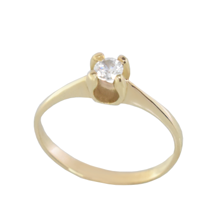 Μονόπετρο 14Κ χρυσο με Ζιρκόν 