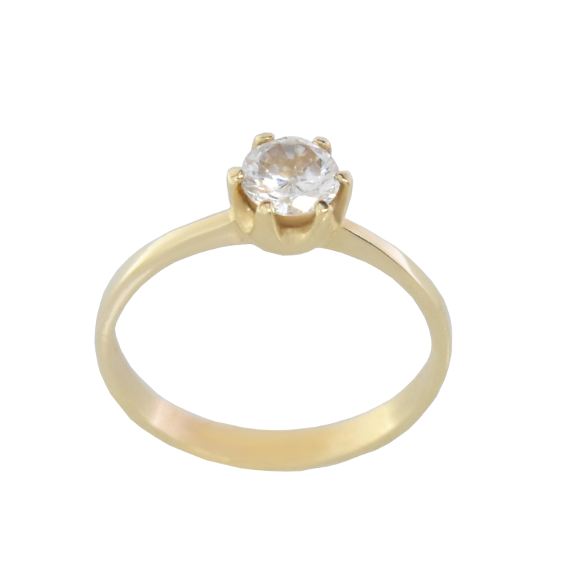 Μονόπετρο 14Κ χρυσο με Ζιρκόν 