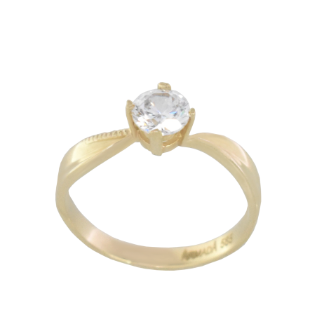 Μονόπετρο 14Κ χρυσο με Ζιρκόν 