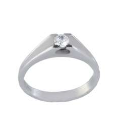 Μονόπετρο 14Κ Λευκόχρυσο με Ζιρκόν 