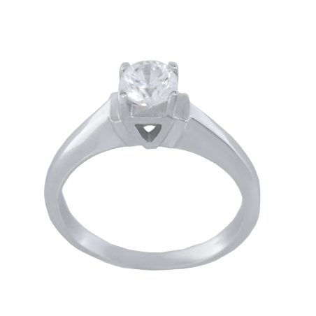 Μονόπετρο 14Κ Λευκόχρυσο με Ζιρκόν 