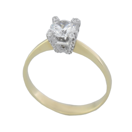 Μονόπετρο 14Κ χρυσο με Ζιρκόν 