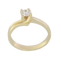 Μονόπετρο 14Κ χρυσο με Ζιρκόν 