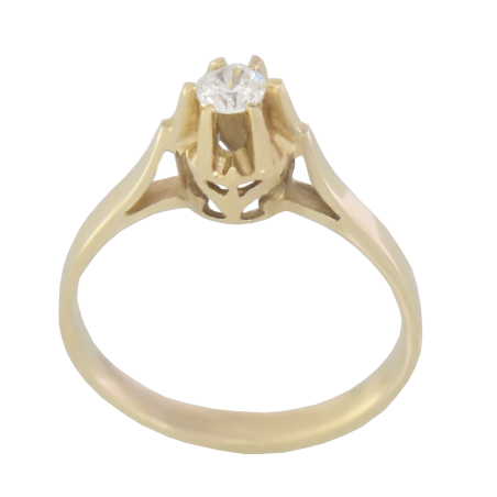Μονόπετρο 14Κ χρυσο με Ζιρκόν 