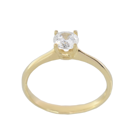 Μονόπετρο 14Κ χρυσο με Ζιρκόν