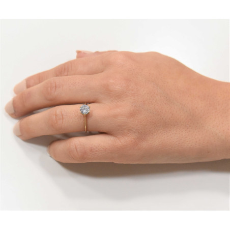 Μονόπετρο από χρυσό 14 καρατίων