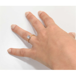 Μονόπετρο από χρυσό 14 καρατίων