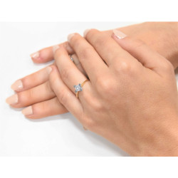 Μονόπετρο από χρυσό 14 καρατίων