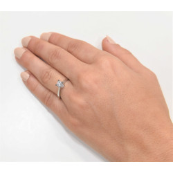 Μονόπετρο από λευκόχρυσο 14 καρατίων