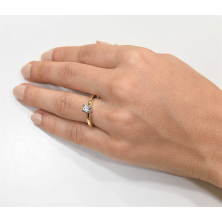 Μονόπετρο από χρυσό 14 καρατίων