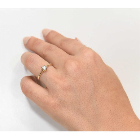 Μονόπετρο από χρυσό 14 καρατίων