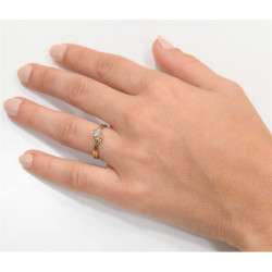 Μονόπετρο από χρυσό 14 καρατίων