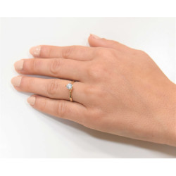 Μονόπετρο από χρυσό 14 καρατίων