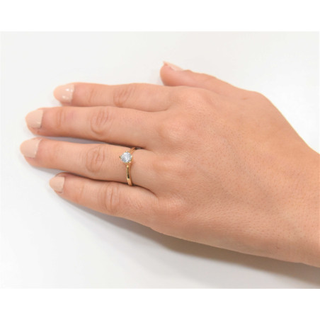 Μονόπετρο από χρυσό 14 καρατίων