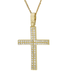 Χρυσός γυναικείος σταυρός 14 Καρατίων