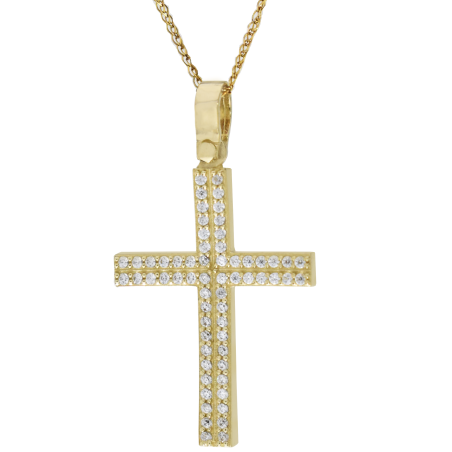 Χρυσός γυναικείος σταυρός 14 Καρατίων