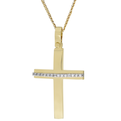 Χρυσός γυναικείος σταυρός 14 Καρατίων