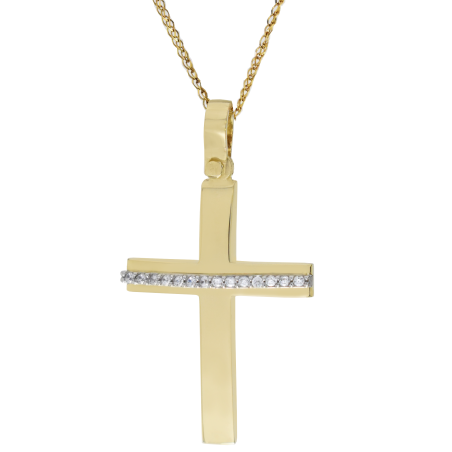 Χρυσός γυναικείος σταυρός 14 Καρατίων