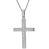 Λευκόχρυσος γυναικείος σταυρός 14 Καρατίων