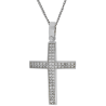Λευκόχρυσος γυναικείος σταυρός 14 Καρατίων