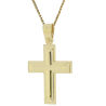 Χρυσός ανδρικός σταυρός με αλυσίδα 14 Καρατίων